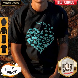 Official Love Sea Turtles Heart Shirt