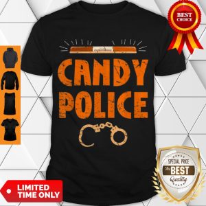 Funny Halloween Costume Candy Police Fun Pumpkin Policeman Uniform Shirt