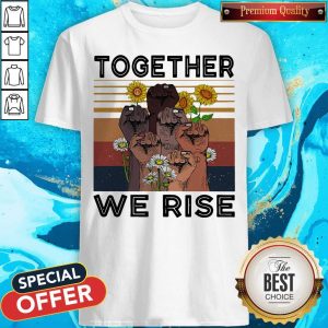 Juneteenth Day Together We Rise Sunflowers Black Lives Matter Vintage Retro Shirt