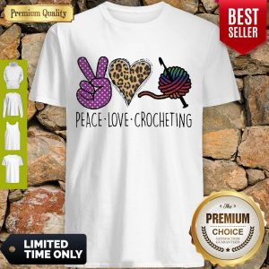 Premium Peace Love Crocheting Leopard Shirt