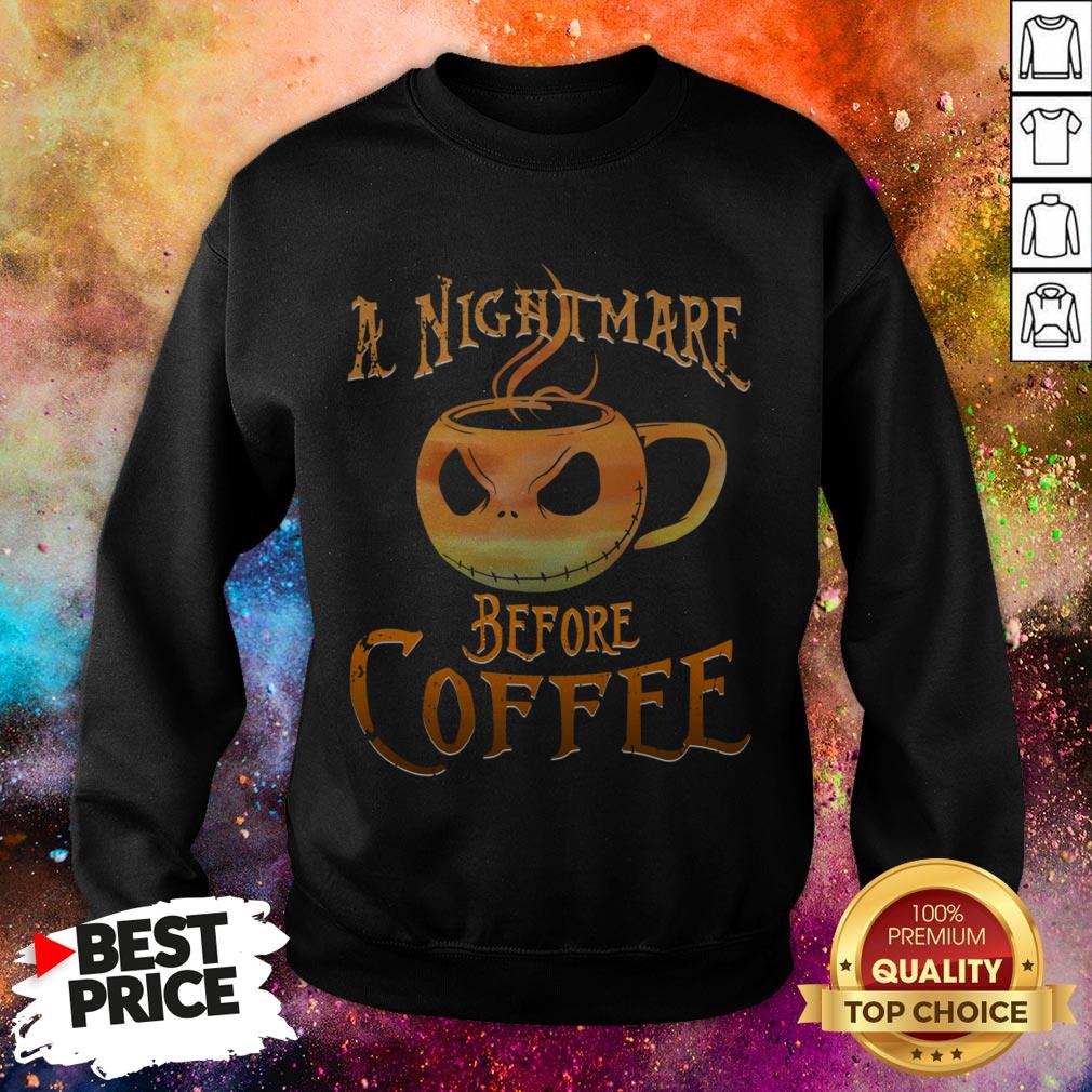 A Nightmare Before Coffee Skull Halloween Day Shirt