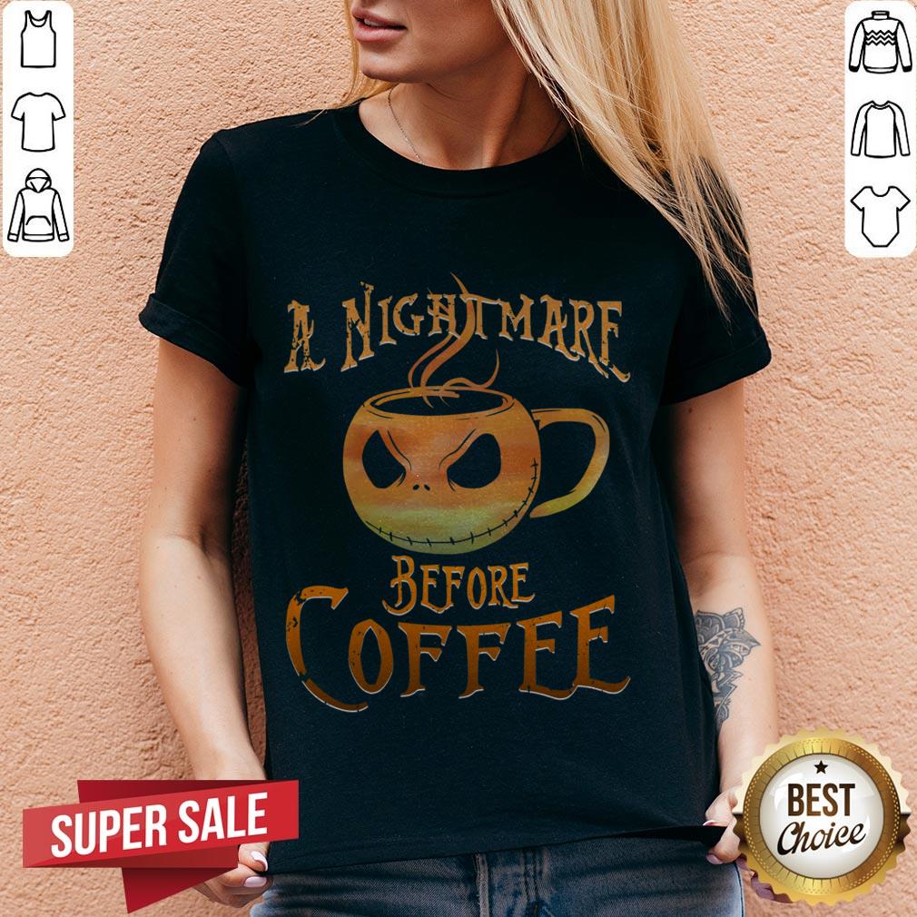 A Nightmare Before Coffee Skull Halloween Day Shirt