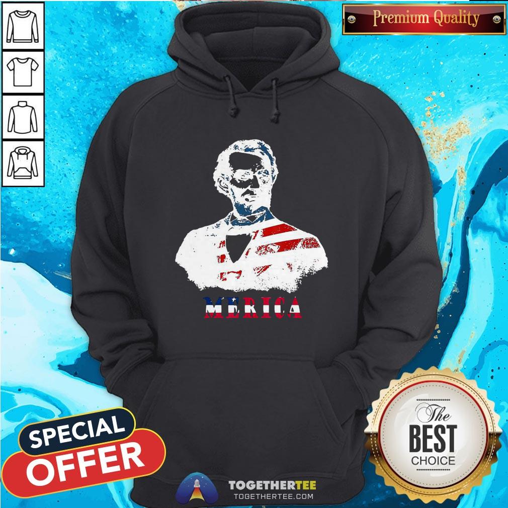 Abraham Lincoln 4th Of July American USA Flag T-Shirt