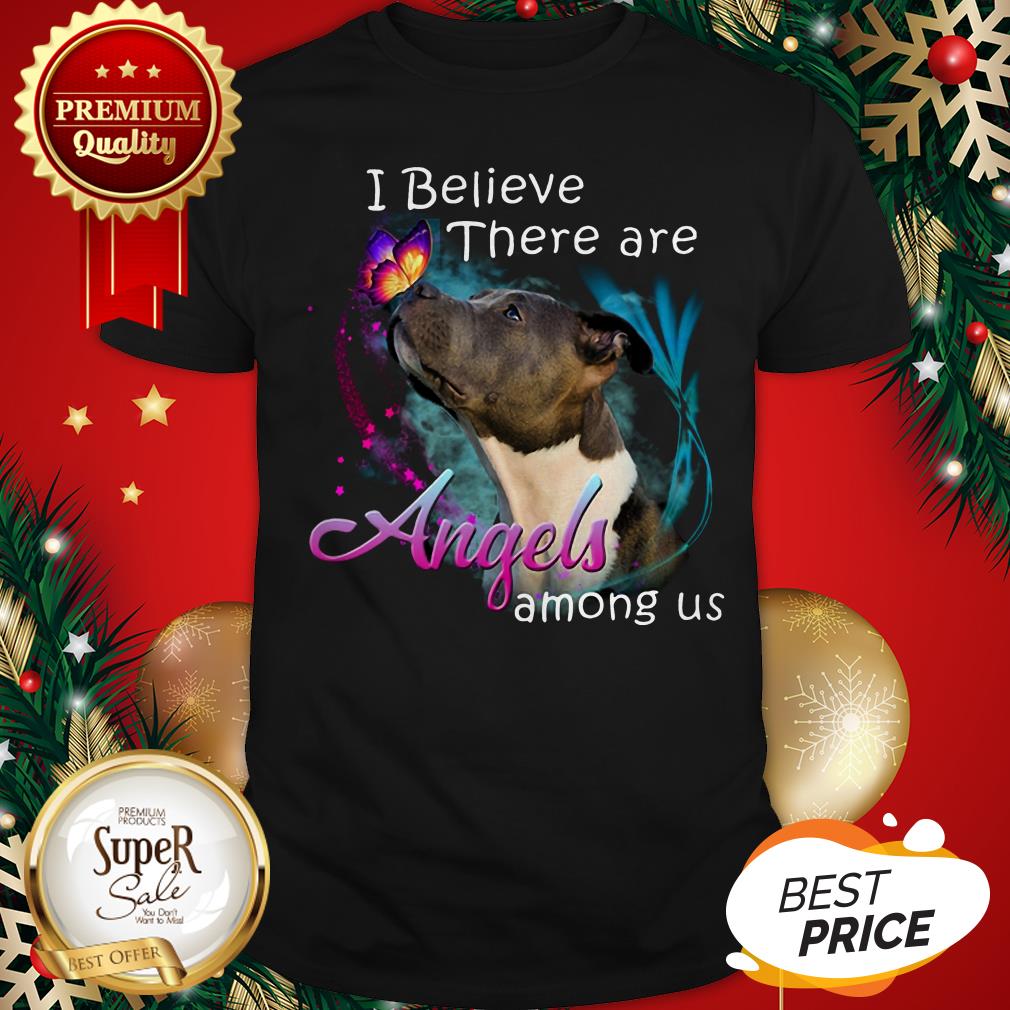 American Pit Bull Terrier I Believe There Are Angels Among Us Shirt