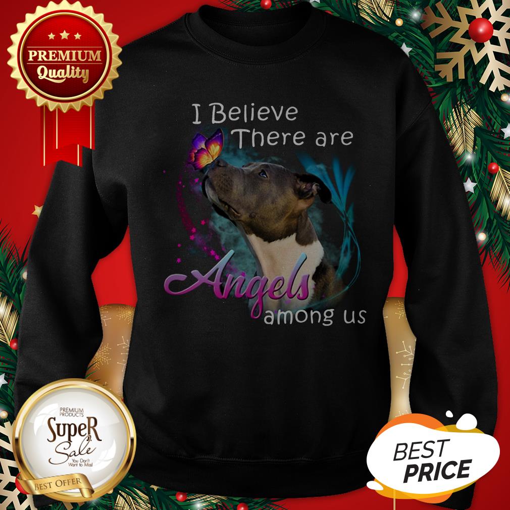 American Pit Bull Terrier I Believe There Are Angels Among Us Shirt