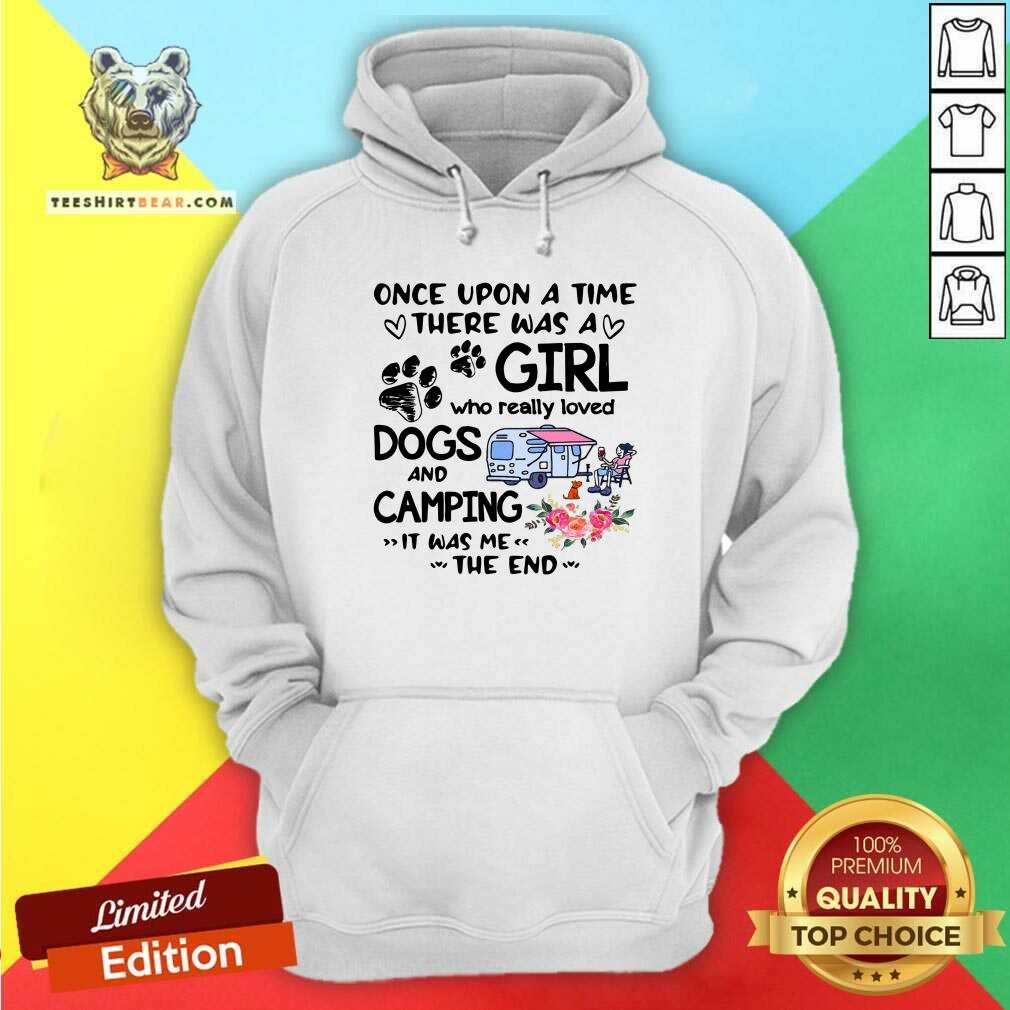 Awesome A Girls Who Love Camping And Dogs Shirt