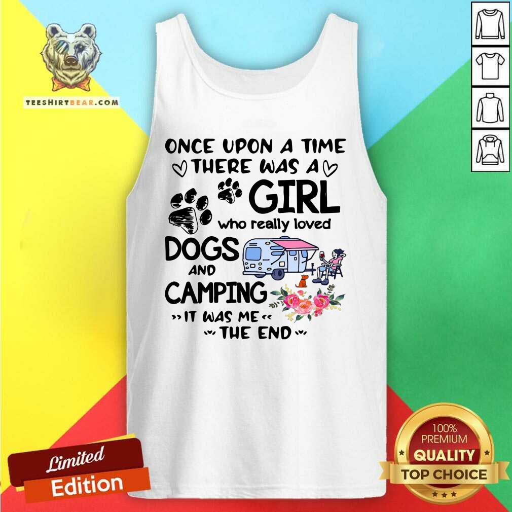 Awesome A Girls Who Love Camping And Dogs Shirt