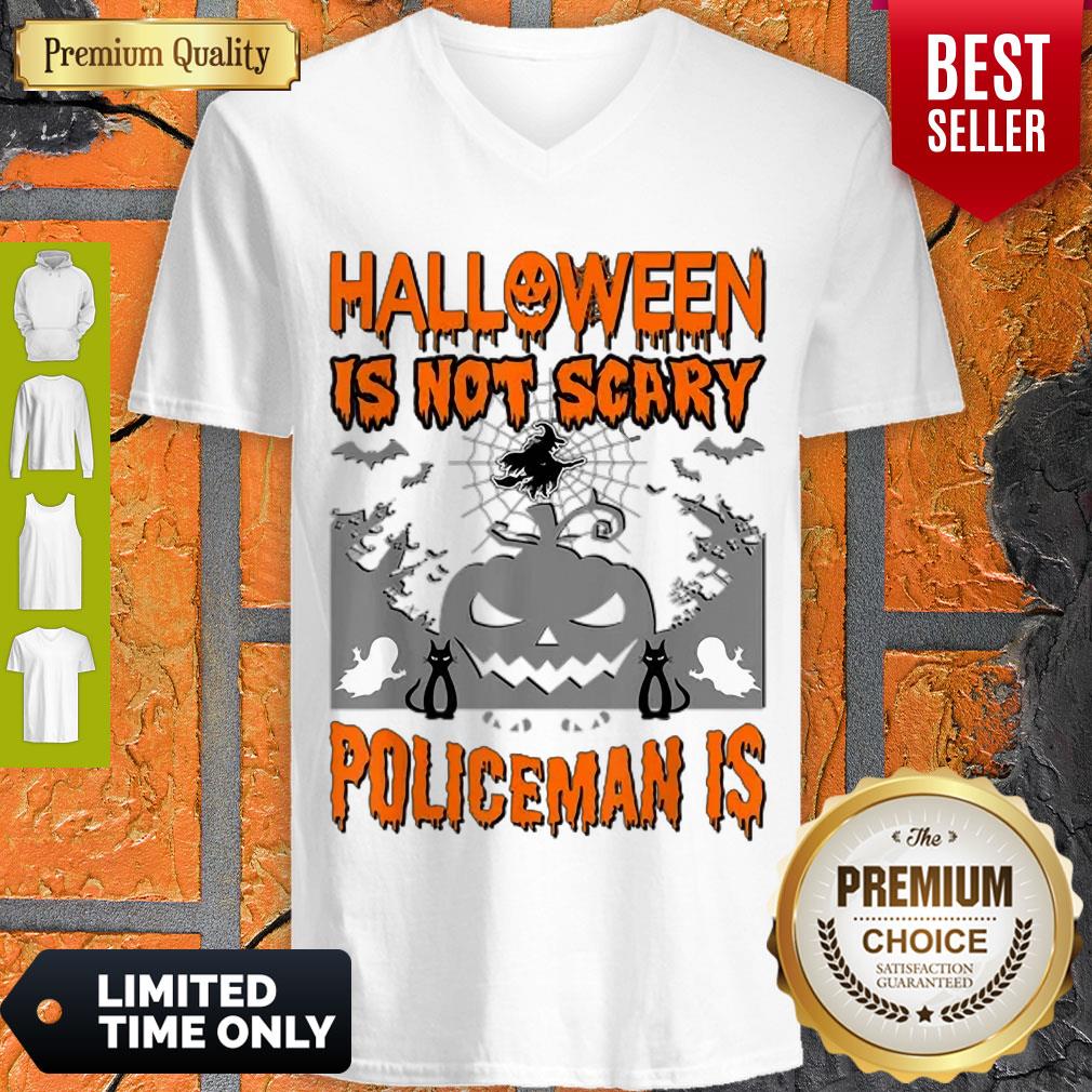 Awesome Halloween Is Not Scary Policeman Is Shirt