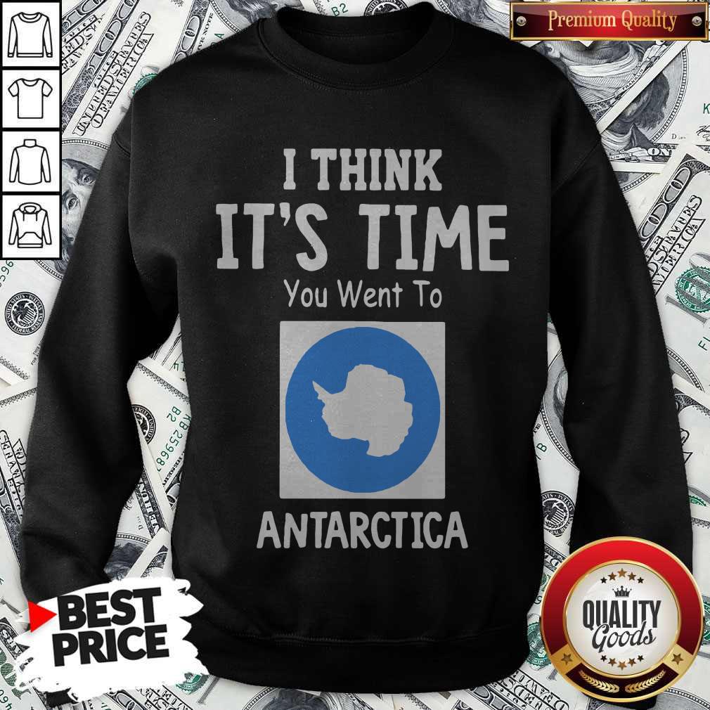 Awesome I Think It’s Time You Went To Antarctica Map Shirt
