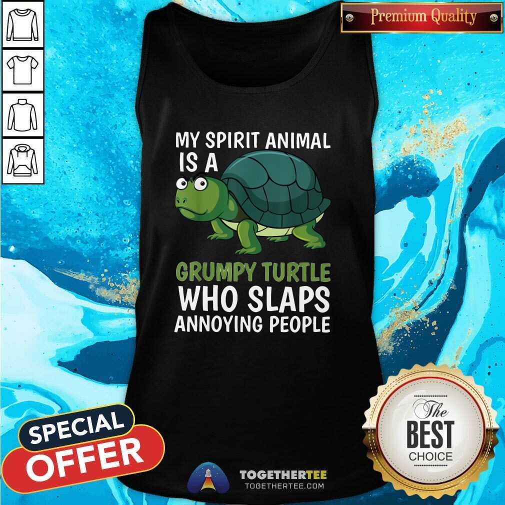 Awesome My Spirit Animal Is Grumpy Turtle Cartoon Shirt