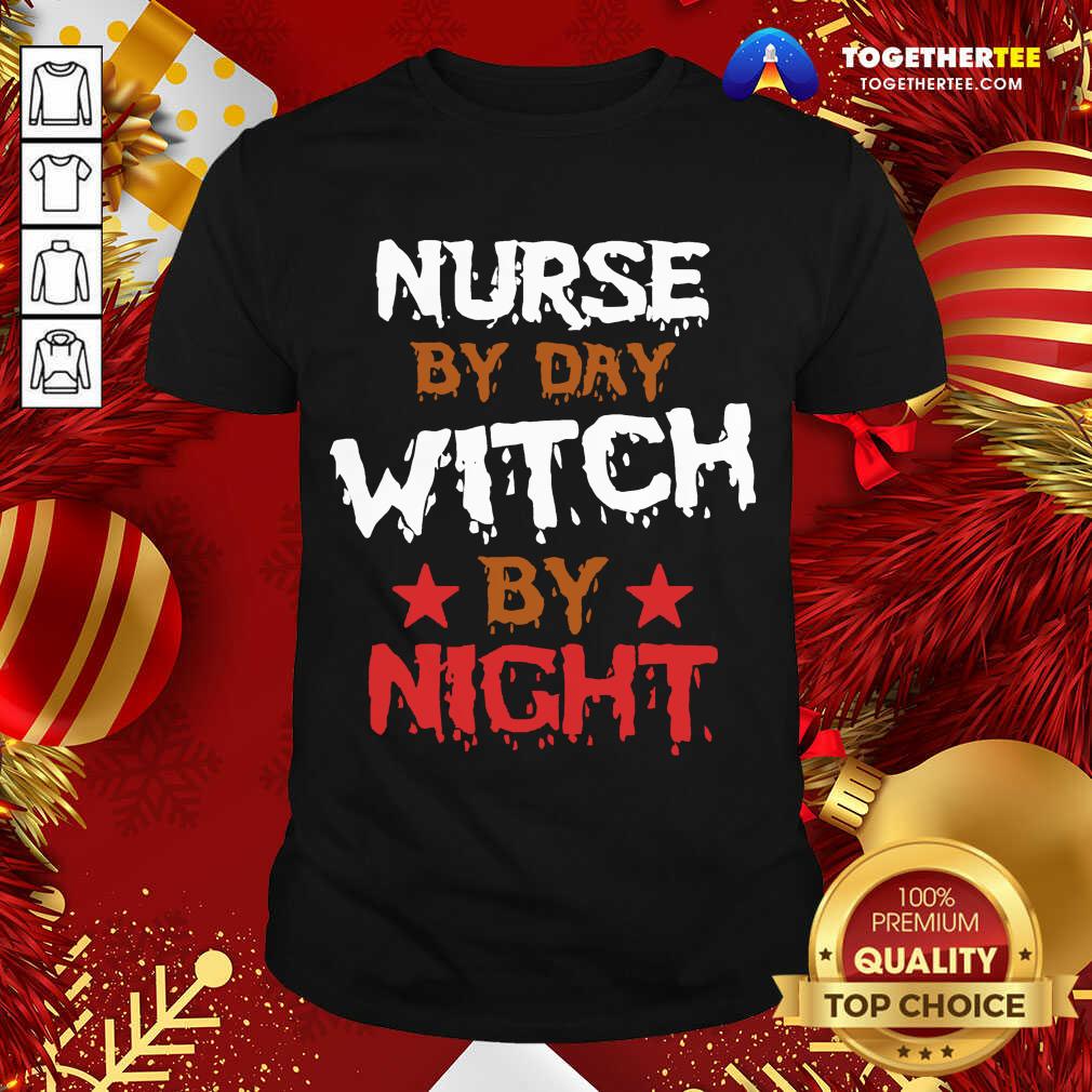 Awesome Nurse By Day Witch By Night Halloween Shirt