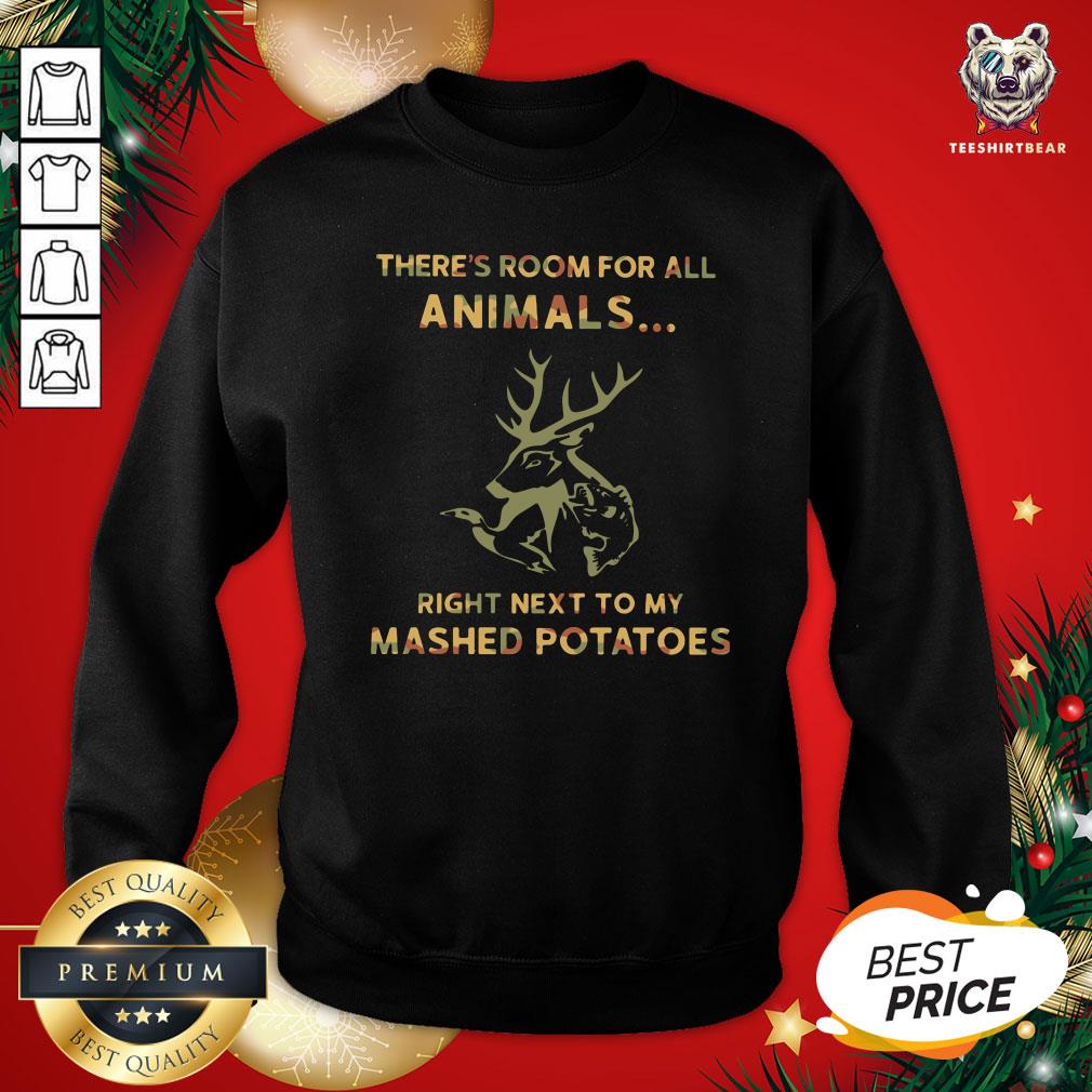 Awesome There’s Room For All Animals Right Next To My Mashed Potatoes Shirt