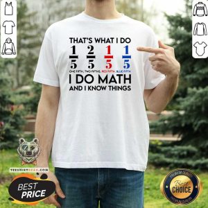 Funny Math Teacher That Is What I Do I Do Math And I Know Shirt