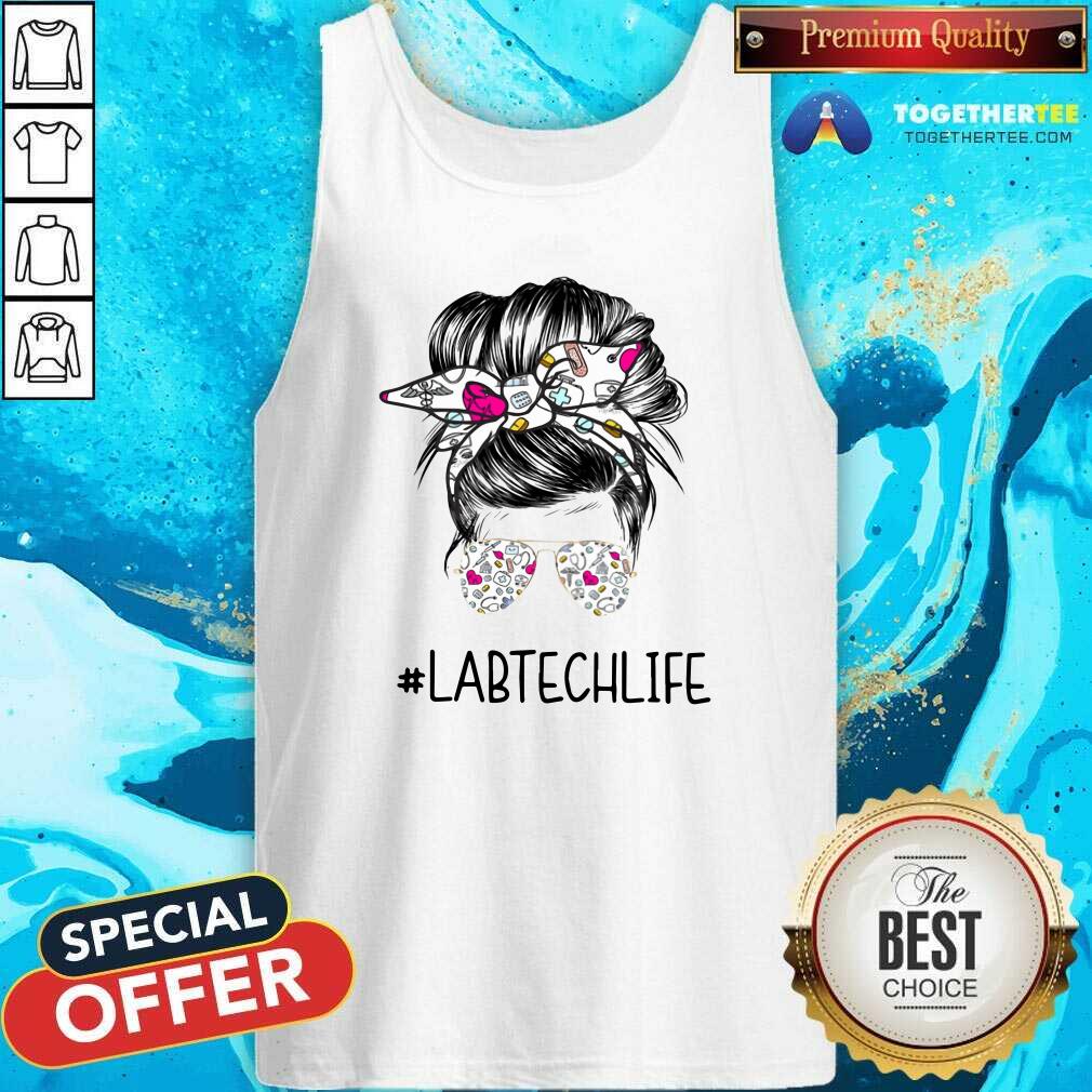 Beautiful Bun Hair Sunglasses Headband Lab Tech Life Shirt