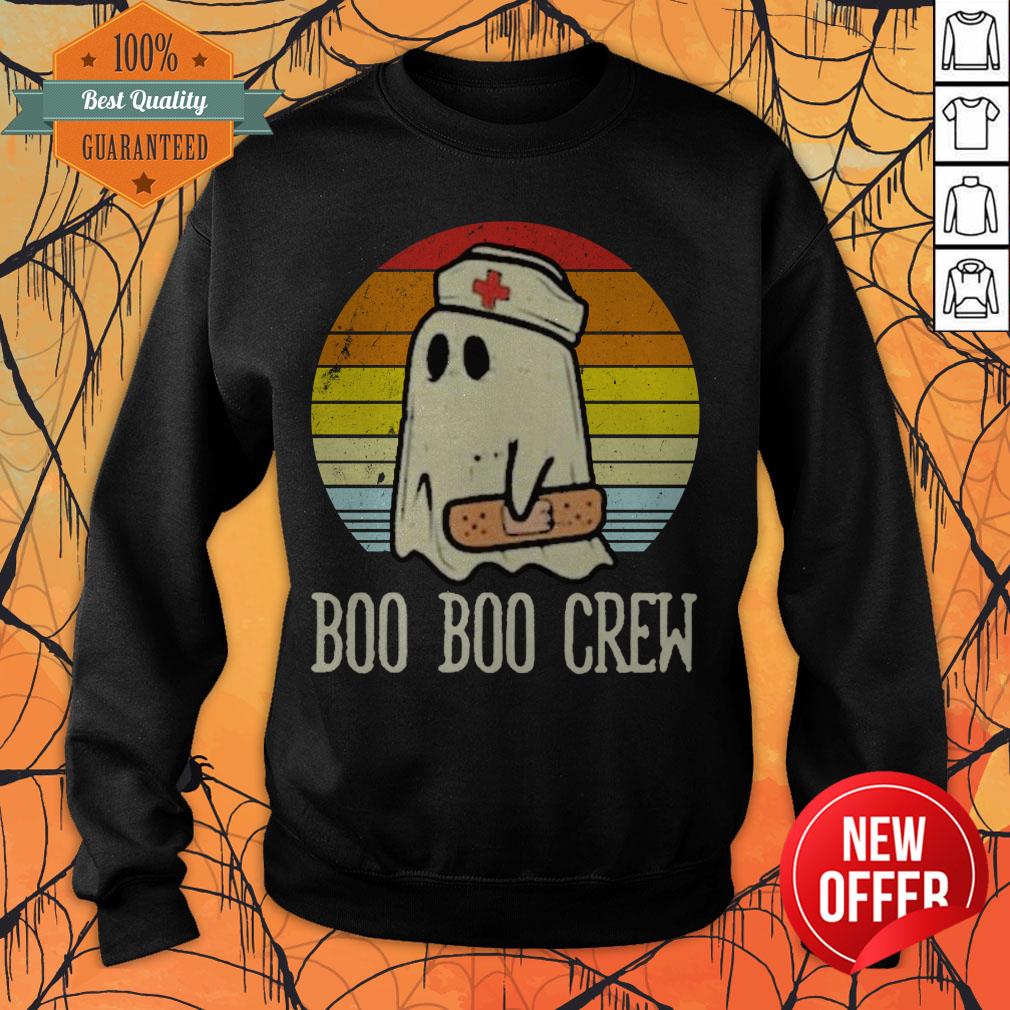 Boo Boo Crew Ghost Nurse Retro Halloween Vintage 2020 Shirt