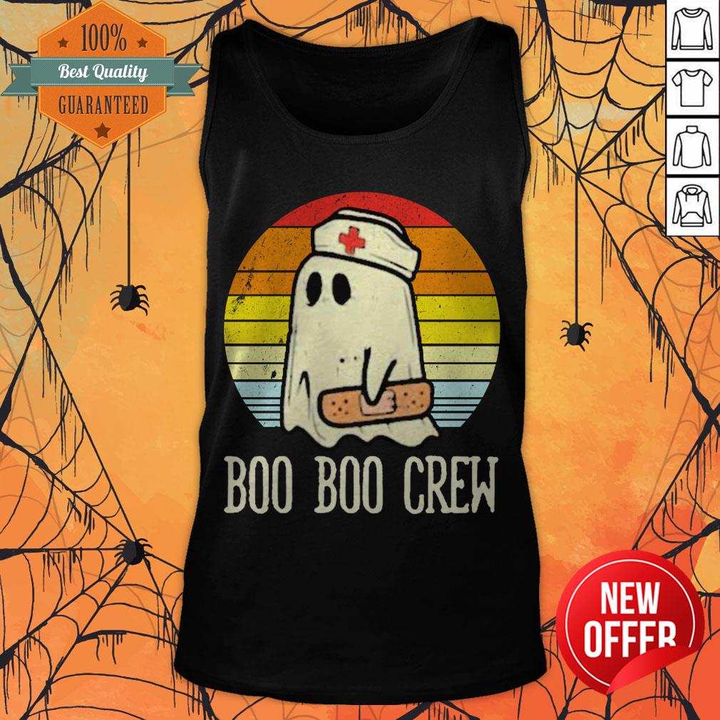Boo Boo Crew Ghost Nurse Retro Halloween Vintage 2020 Shirt