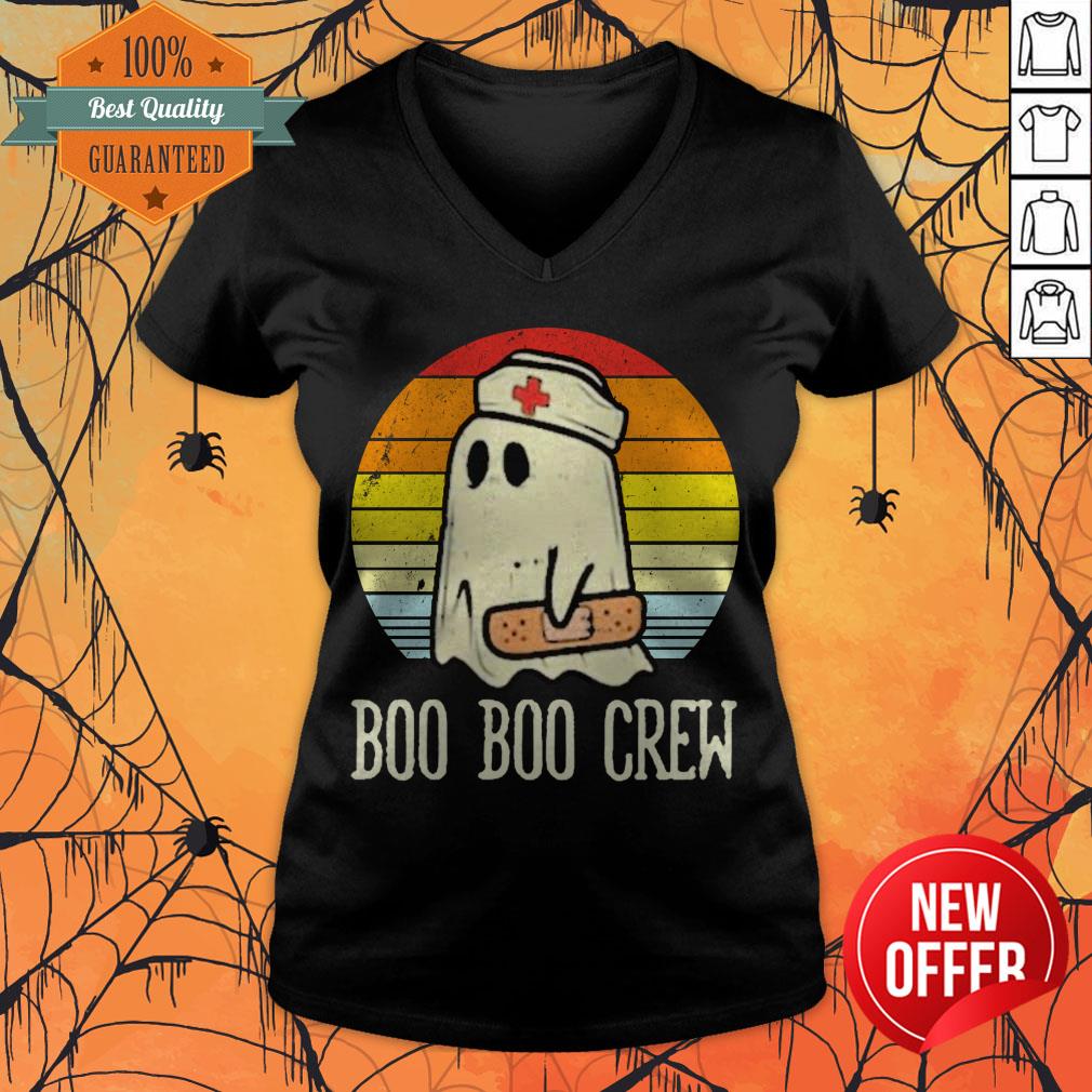 Boo Boo Crew Ghost Nurse Retro Halloween Vintage 2020 Shirt