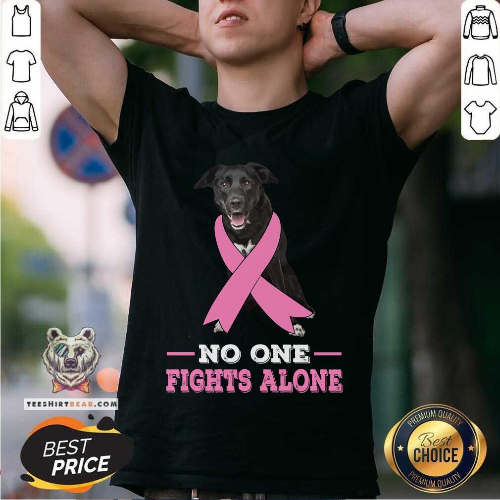 Borador No One Fights Alone Breast Cancer Awareness Shirt