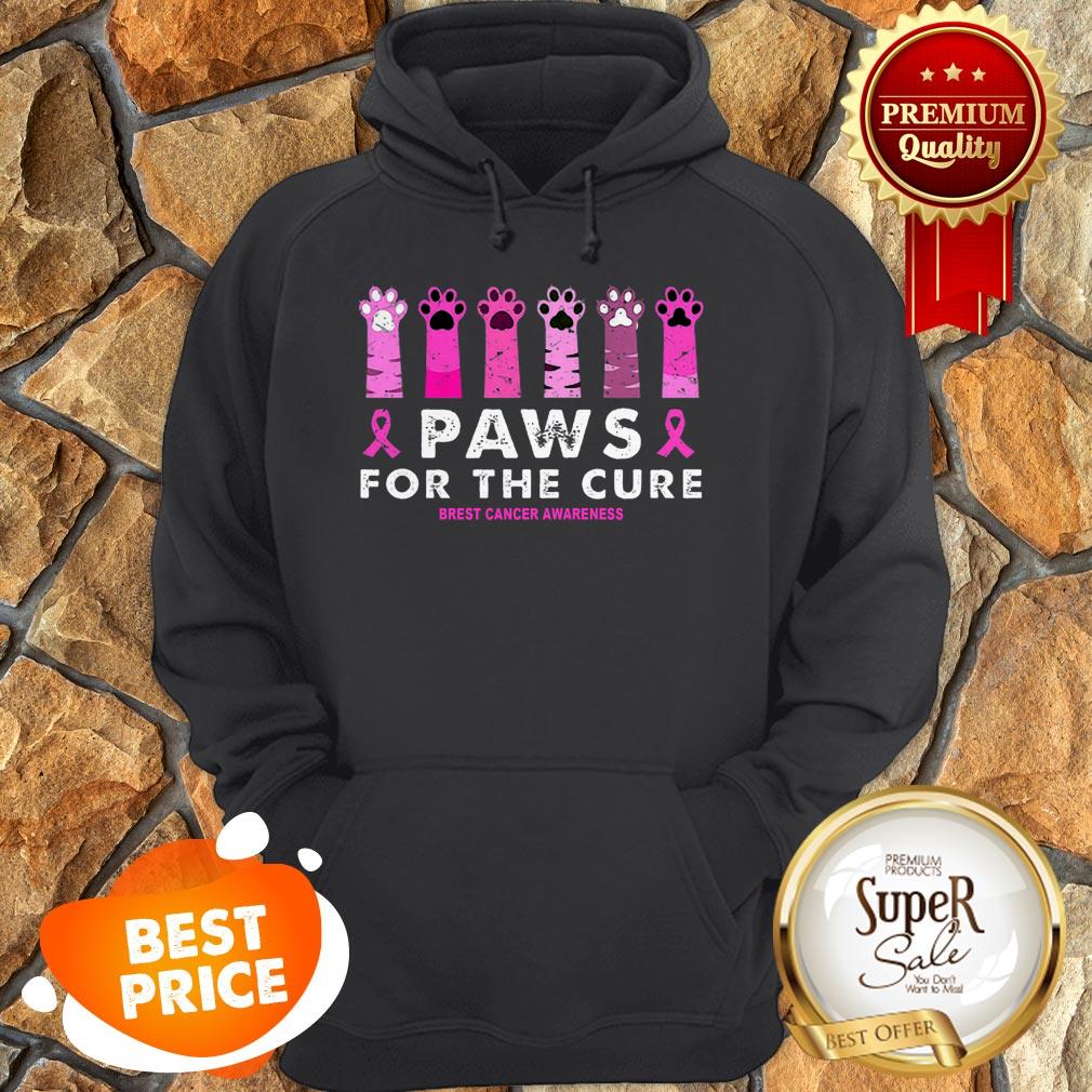 Cat Paws For The Cure Breast Cancer Awareness Shirt