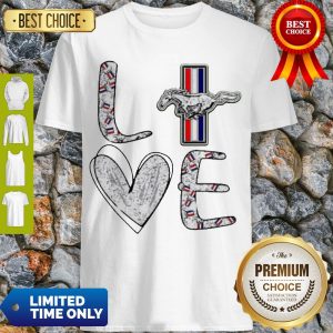 Awesome Heart love Mustang Car Shirt