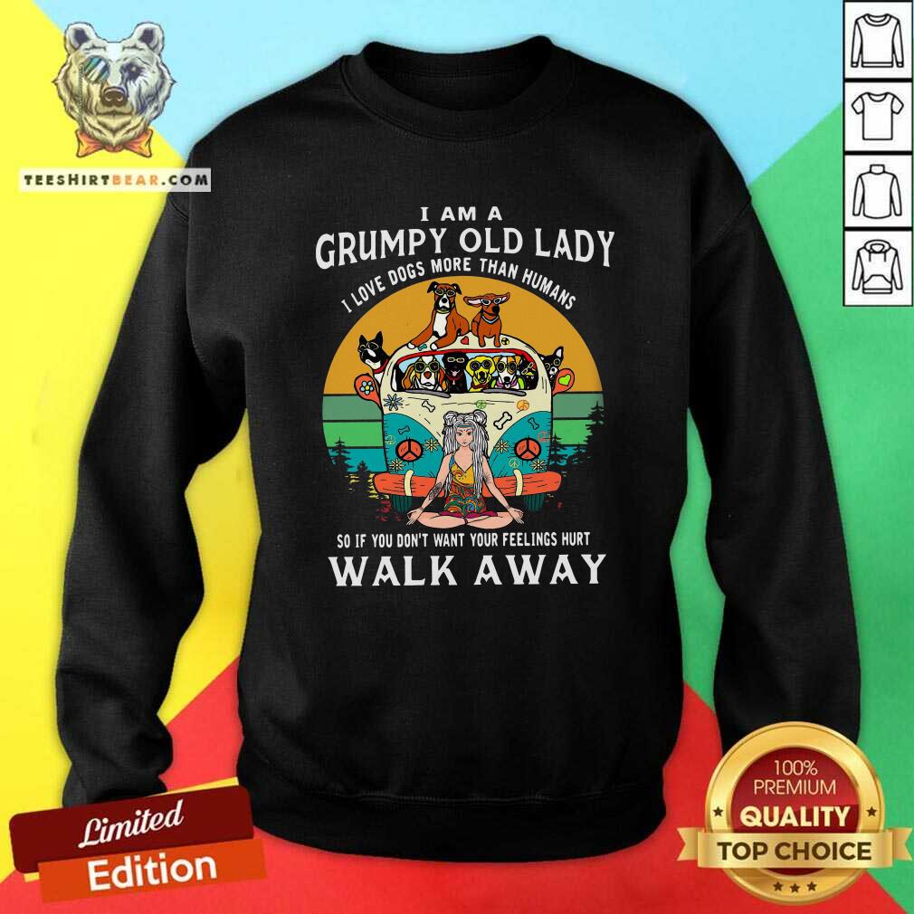 Colorful I Am A Grumpy Old Lady I Love Dogs More Than Humans Shirt