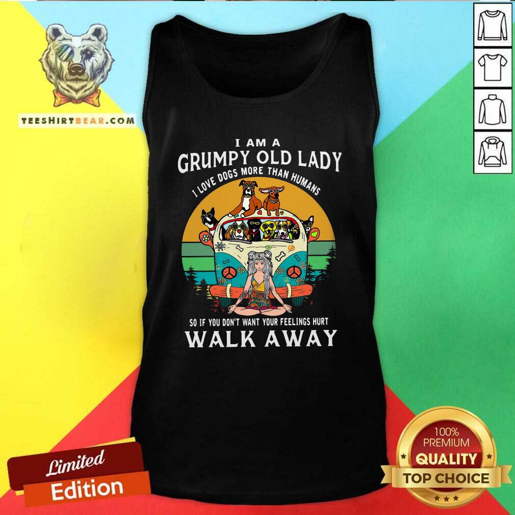 Colorful I Am A Grumpy Old Lady I Love Dogs More Than Humans Shirt