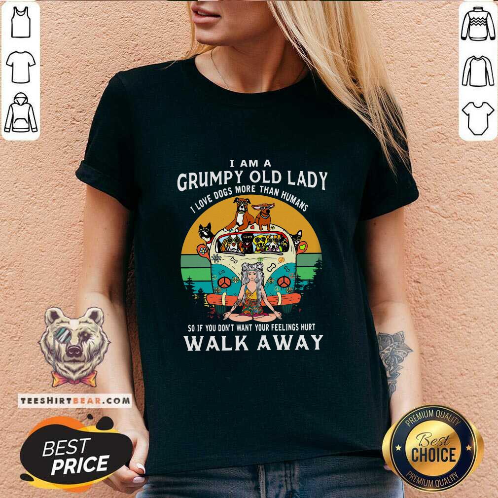 Colorful I Am A Grumpy Old Lady I Love Dogs More Than Humans Shirt