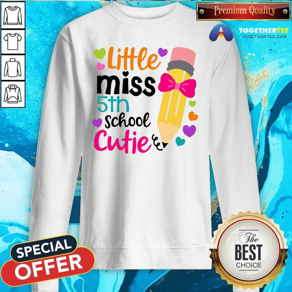 Colorful Little Miss 5th Grade Cutie Shirt