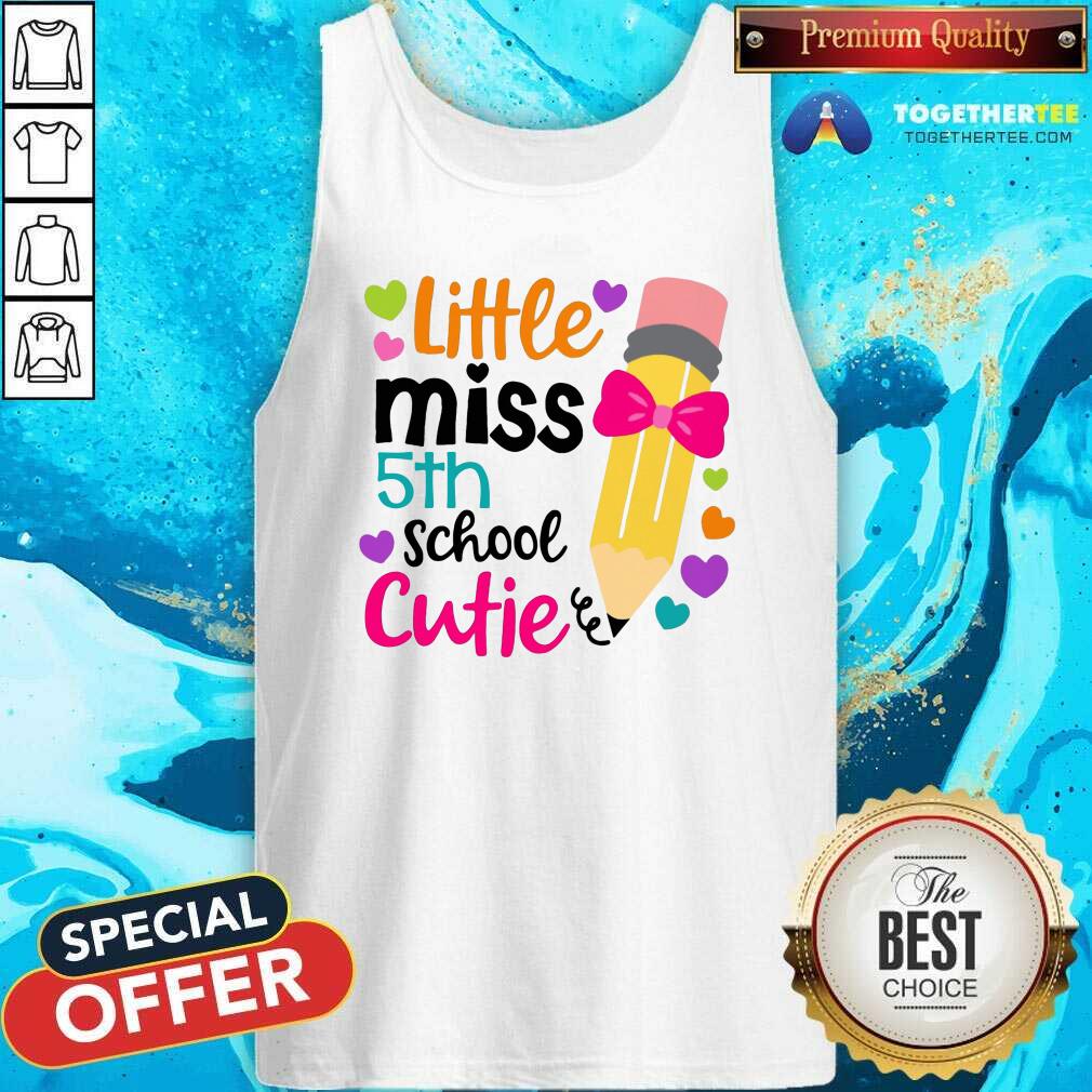 Colorful Little Miss 5th Grade Cutie Shirt