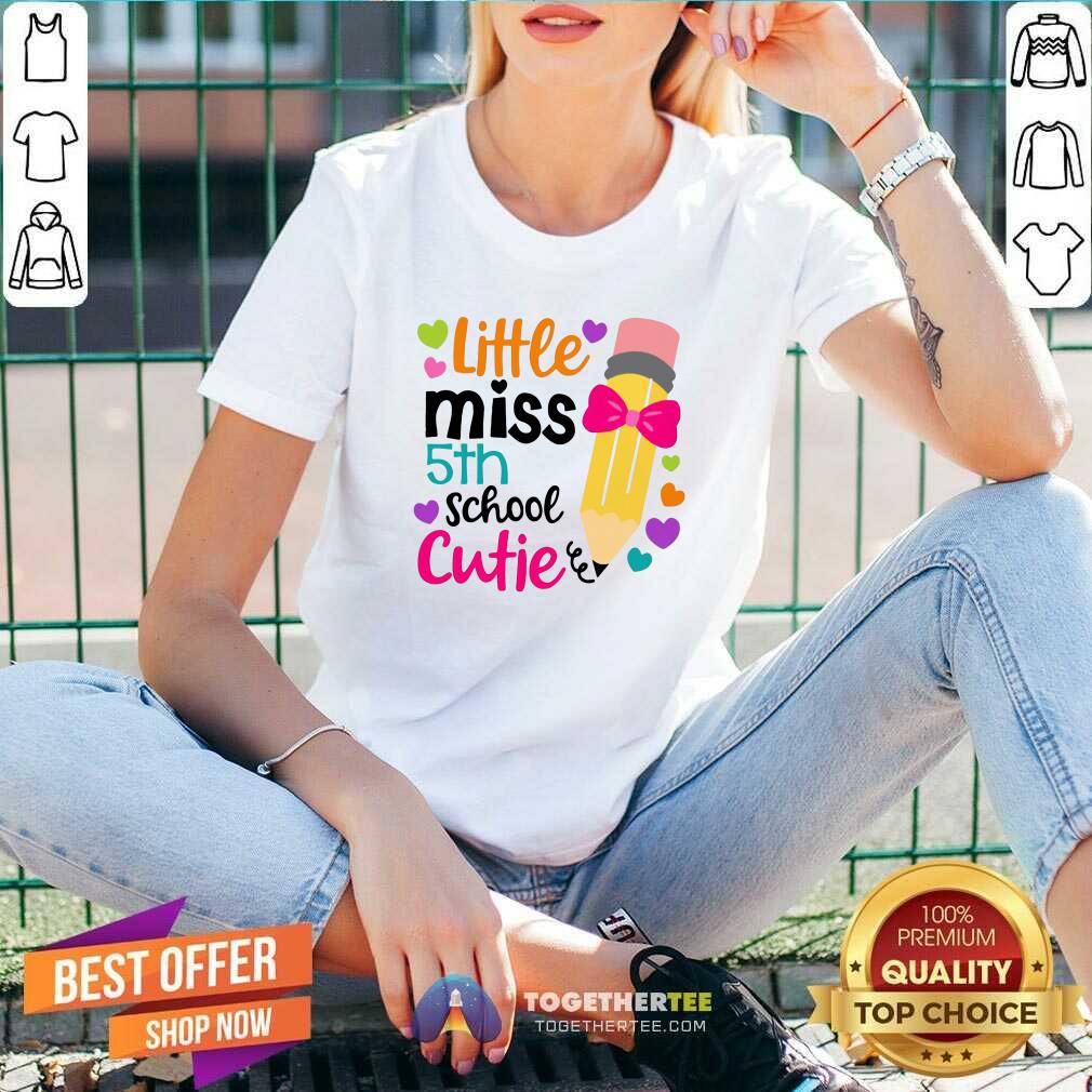 Colorful Little Miss 5th Grade Cutie Shirt