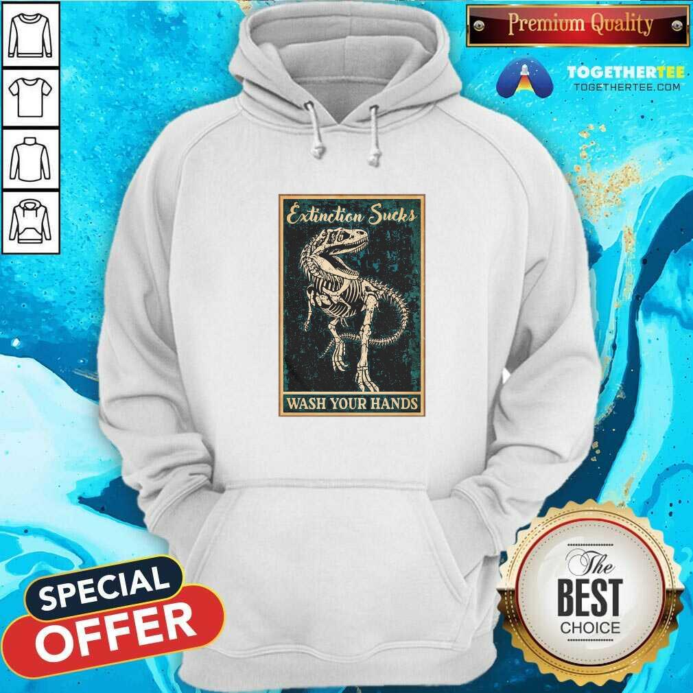 Cool Dinosaur Extinction Sucks Wash Your Hands Shirt