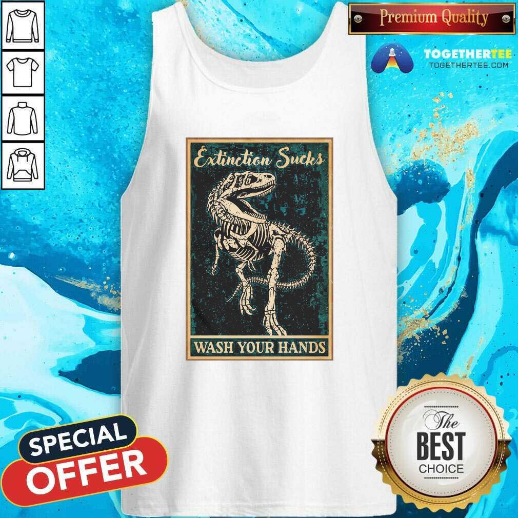 Cool Dinosaur Extinction Sucks Wash Your Hands Shirt