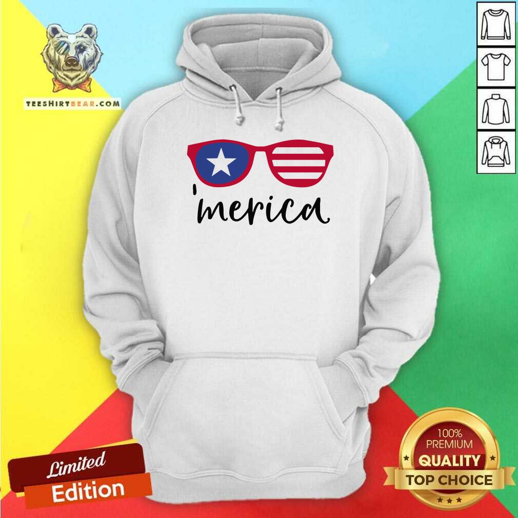 Cool Merica Glasses American Flag Shirt
