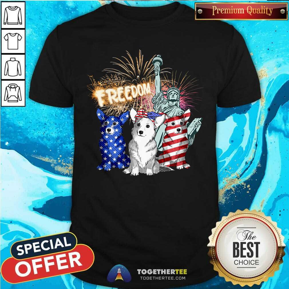 Corgi American Patriot Freedom Liberty Shirt
