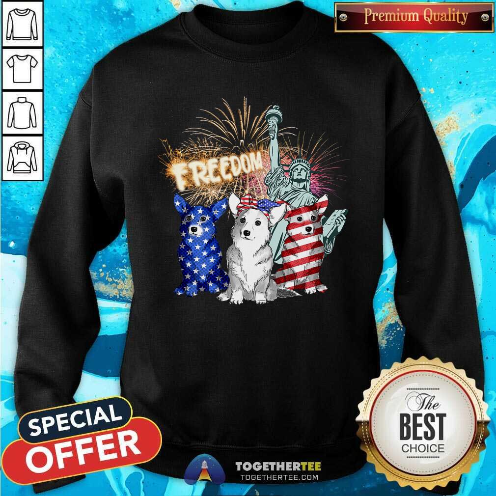 Corgi American Patriot Freedom Liberty Shirt