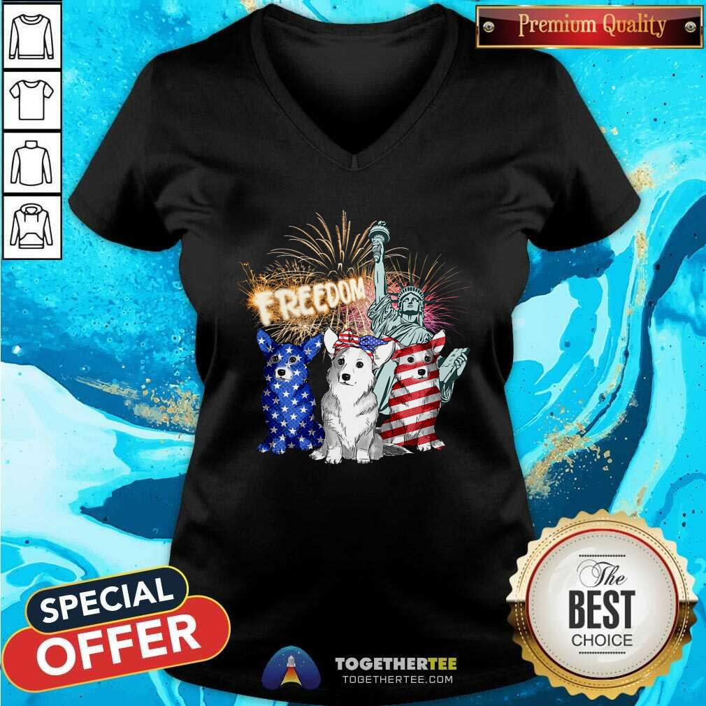 Corgi American Patriot Freedom Liberty Shirt