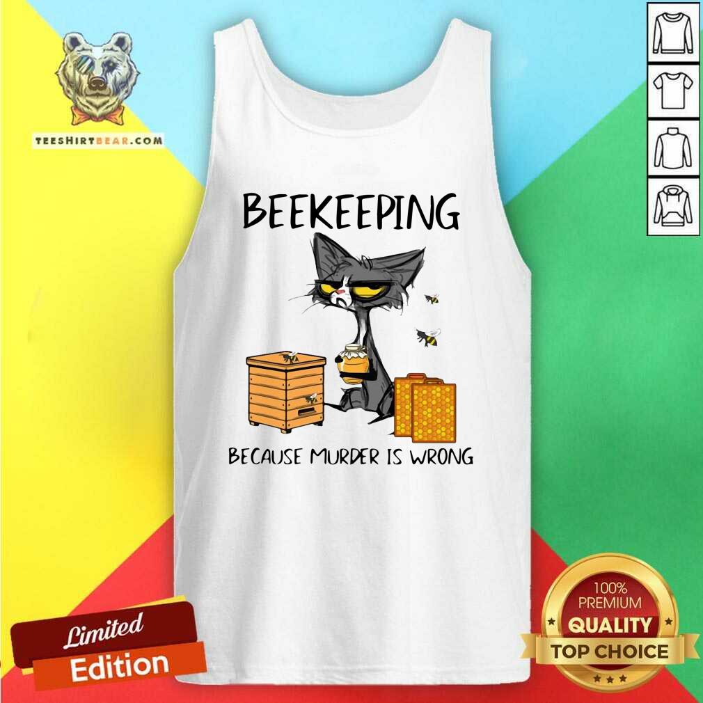 Cute 1 Black Cat Beekeeping Because Murder Is Wrong Shirt
