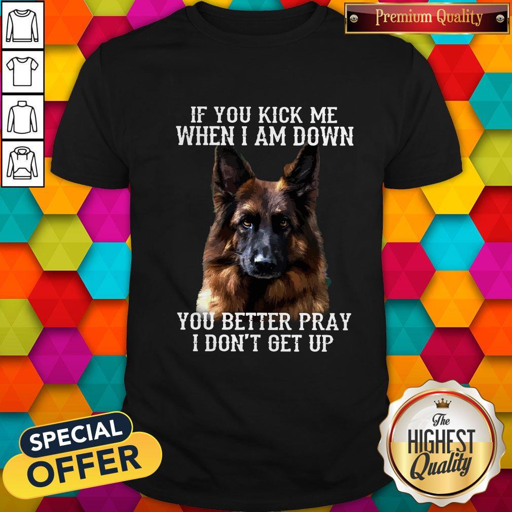 Cute Dog If You Kick Me When I Am Down You Better Pray I Don’t Get Up Shirt