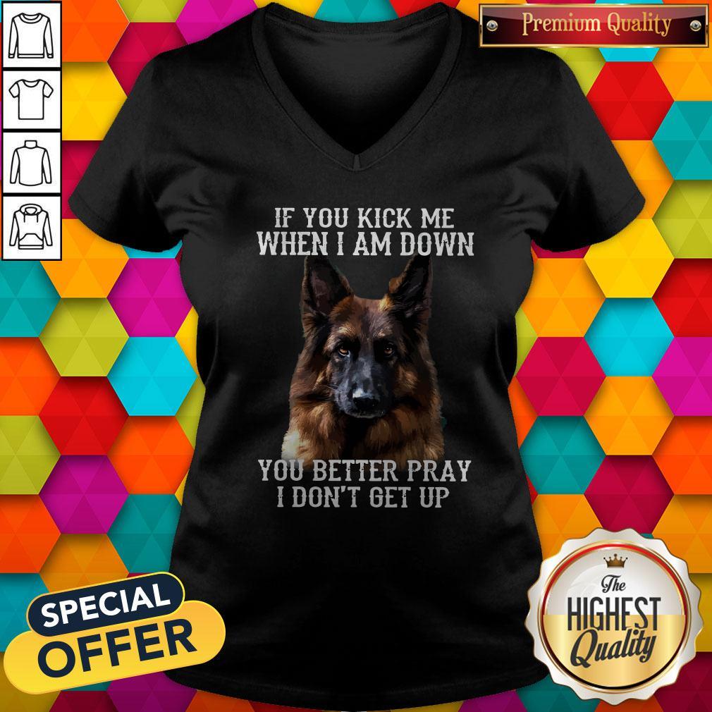 Cute Dog If You Kick Me When I Am Down You Better Pray I Don’t Get Up Shirt