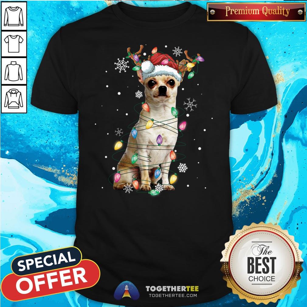 Cute Graphic Chihuahua Xmas Lights 2020 Shirt