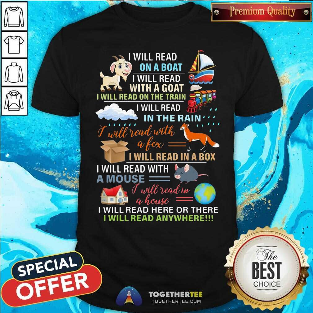 Cute I Will Read Anywhere On A Boat With A Goat Shirt