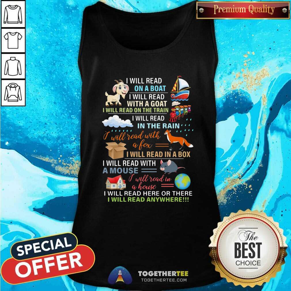 Cute I Will Read Anywhere On A Boat With A Goat Shirt