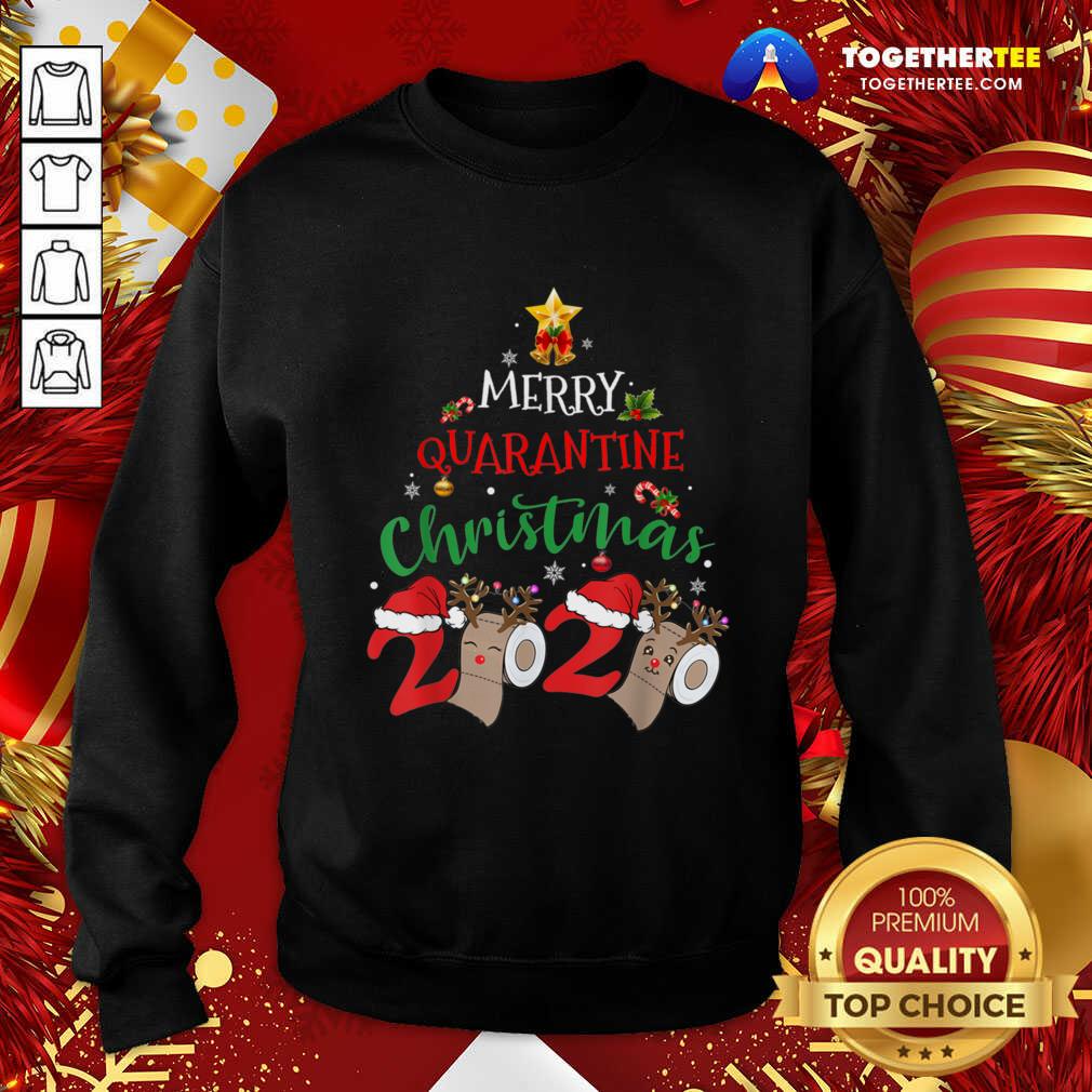 Cute Merry Quarantine Christmas 2020 Pajamas Matching Family Gift Shirt