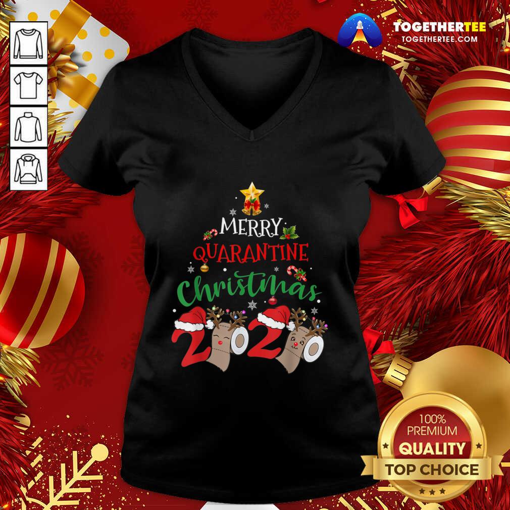 Cute Merry Quarantine Christmas 2020 Pajamas Matching Family Gift Shirt