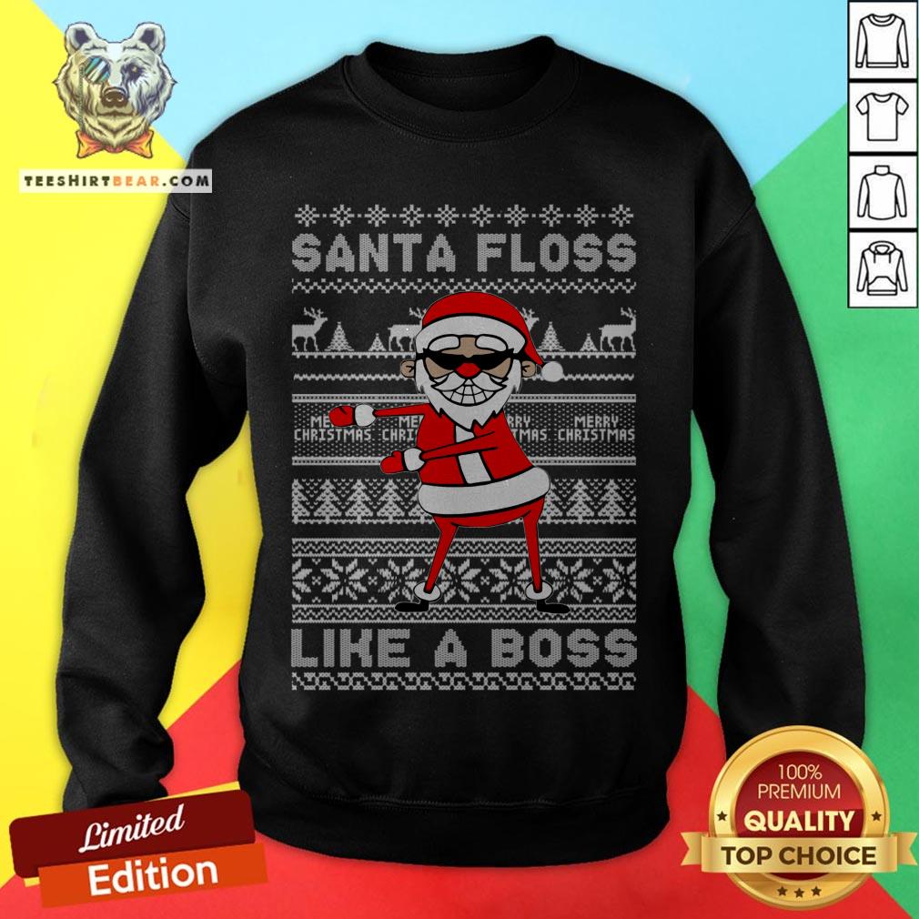 Cute Santa Floss Like A Boss Funny Christmas T-Shirt