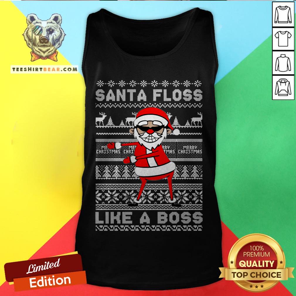 Cute Santa Floss Like A Boss Funny Christmas T-Shirt