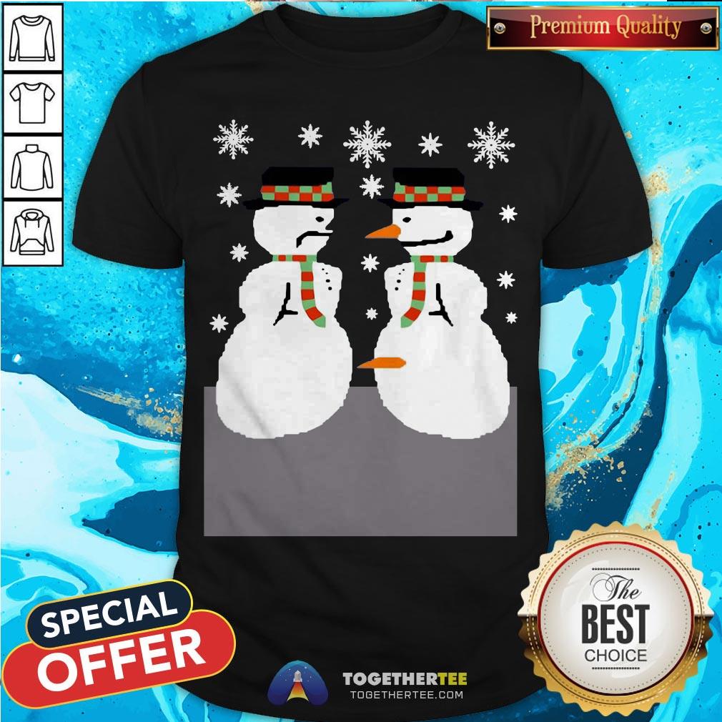 Cute Snowman Nose Thief Ugly Christmas Shirt