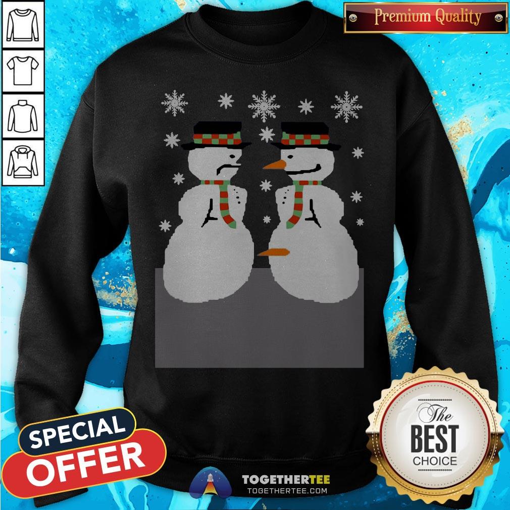 Cute Snowman Nose Thief Ugly Christmas Shirt
