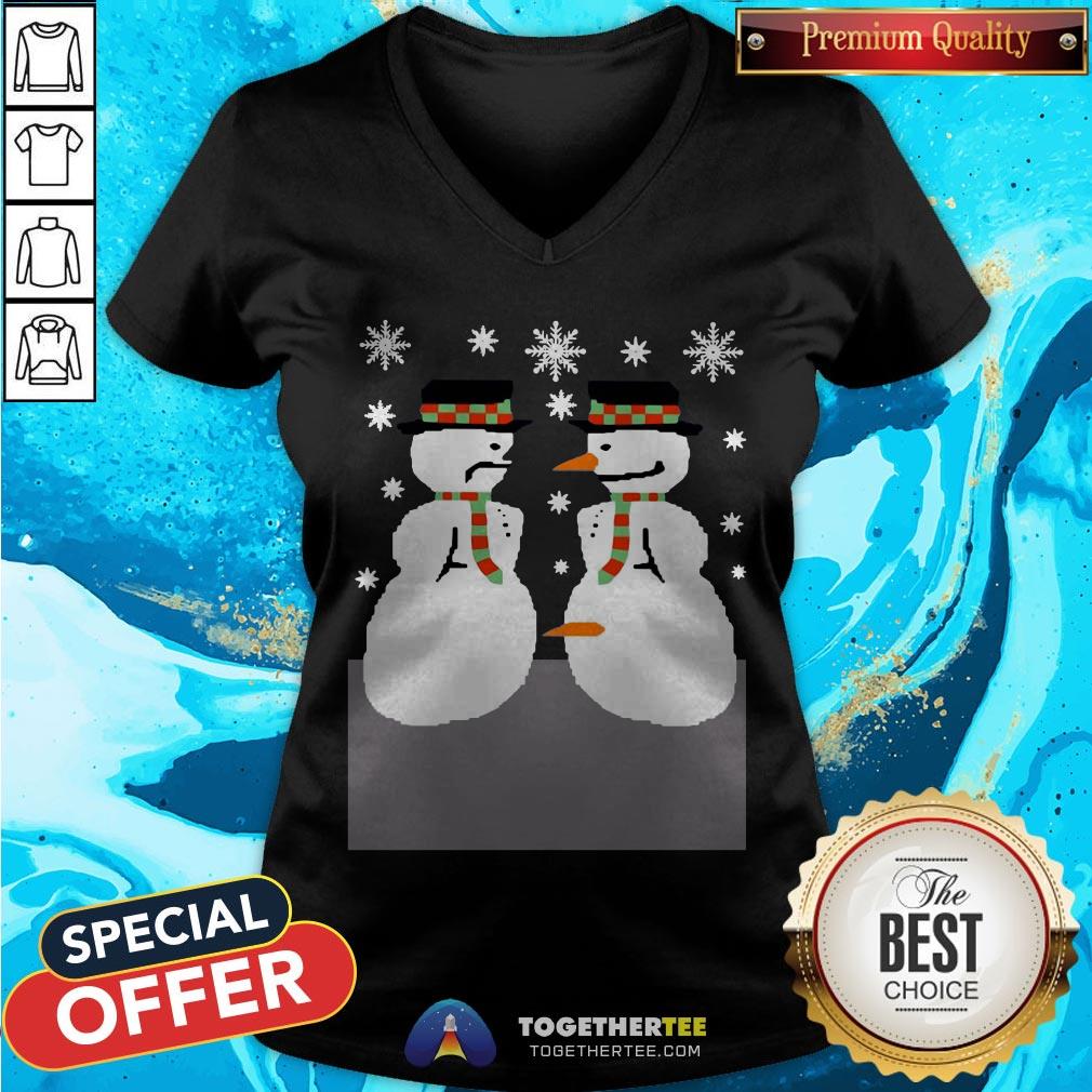 Cute Snowman Nose Thief Ugly Christmas Shirt