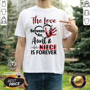 Cute The Love Between An Aunt And Niece Is Forever Shirt